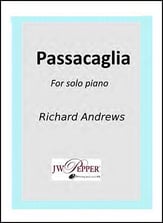 Passacaglia piano sheet music cover